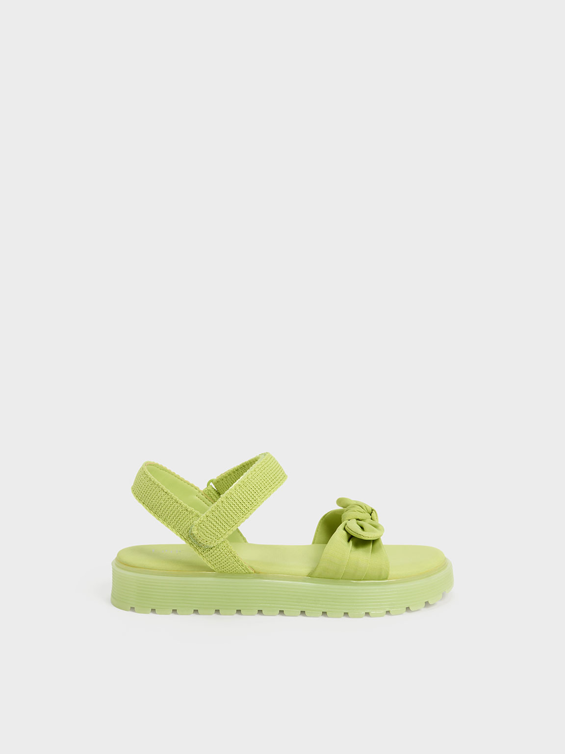 Charles & Keith Kids' Girls' Nylon Knotted Sandals In Lime