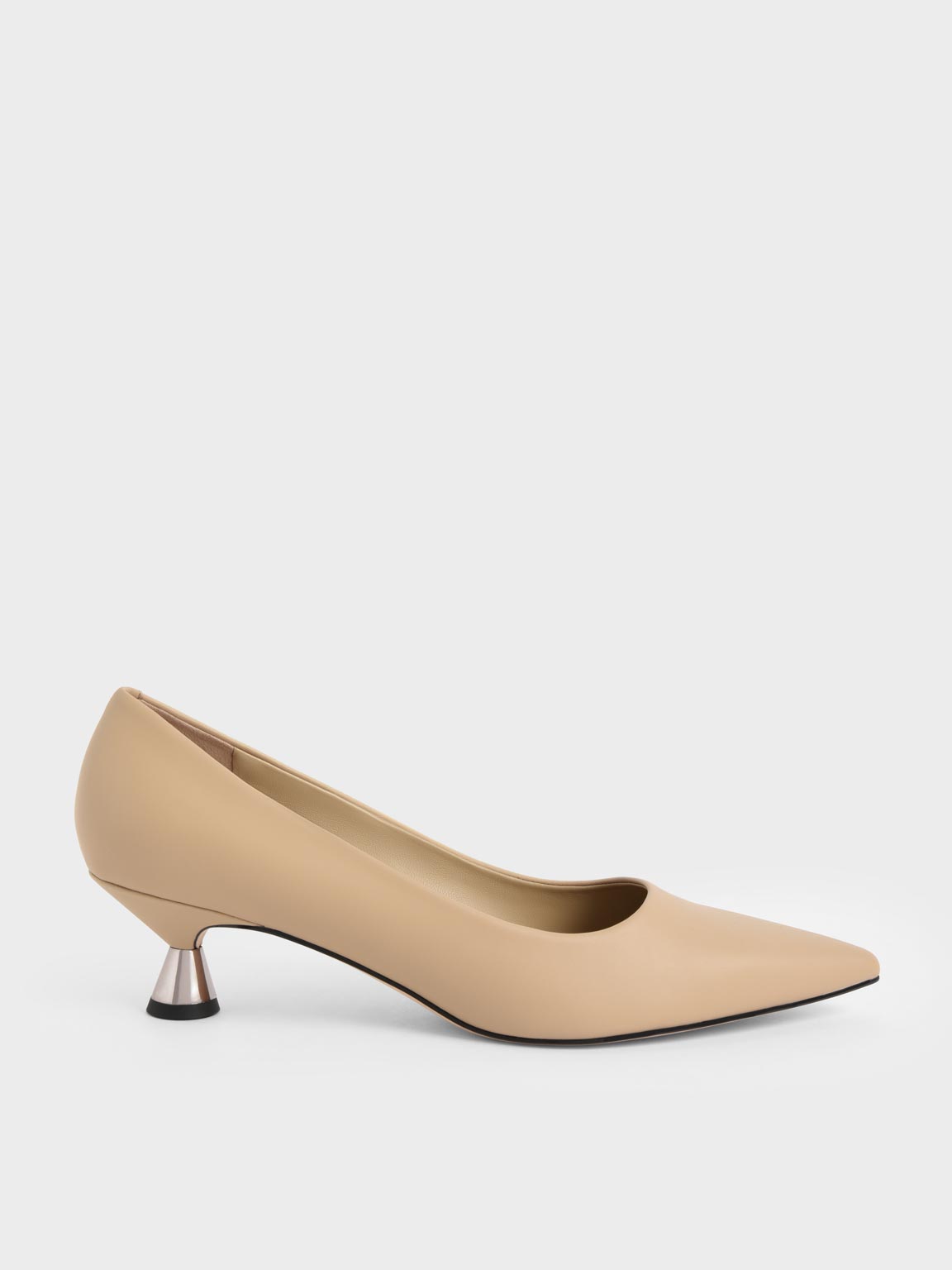 Beige kitten heel best sale pumps