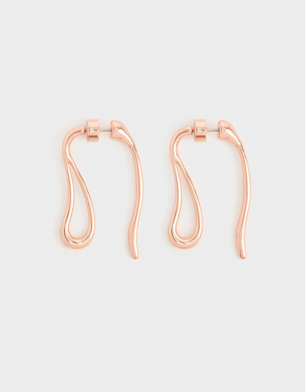 

Two-Way Sculptural Drop Earrings, Rose gold