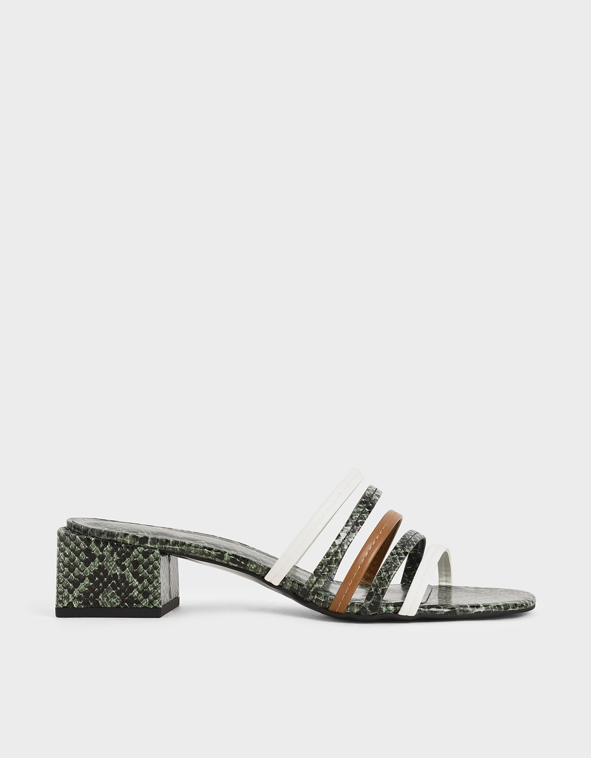 

Snake Print Strappy Mules