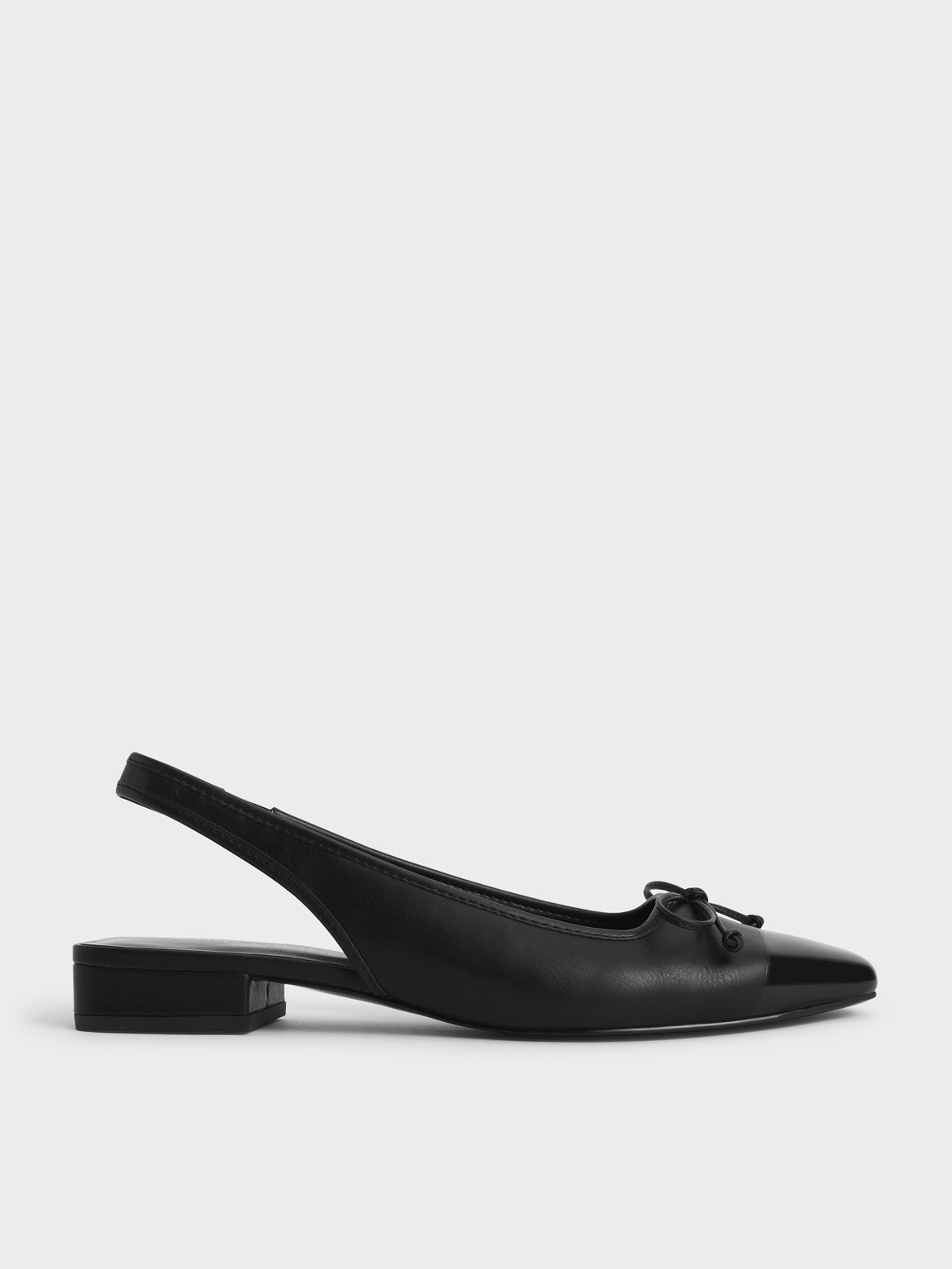 

Bow Slingback Ballerinas, Black