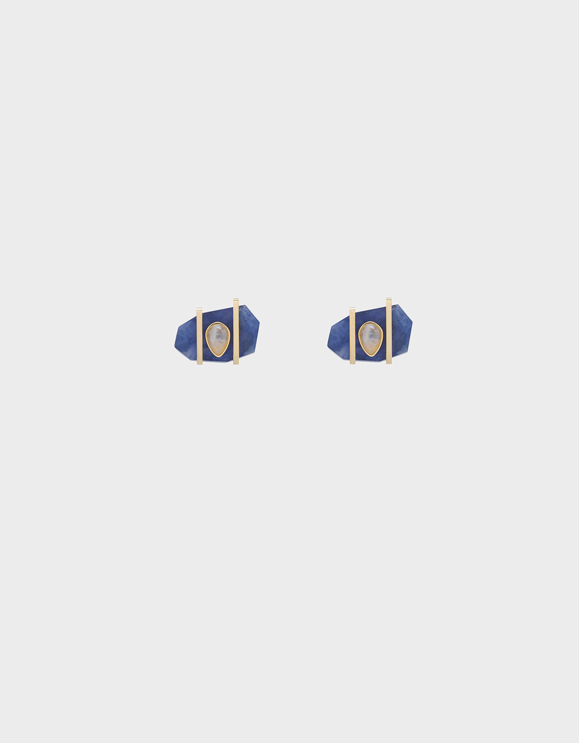 

Sodalite & Moonstone Teardrop Stud Earrings