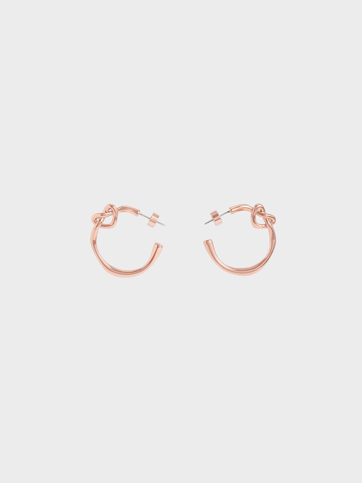 

Swarovski® Crystal Embellished Heart Hoop Earrings, Rose gold
