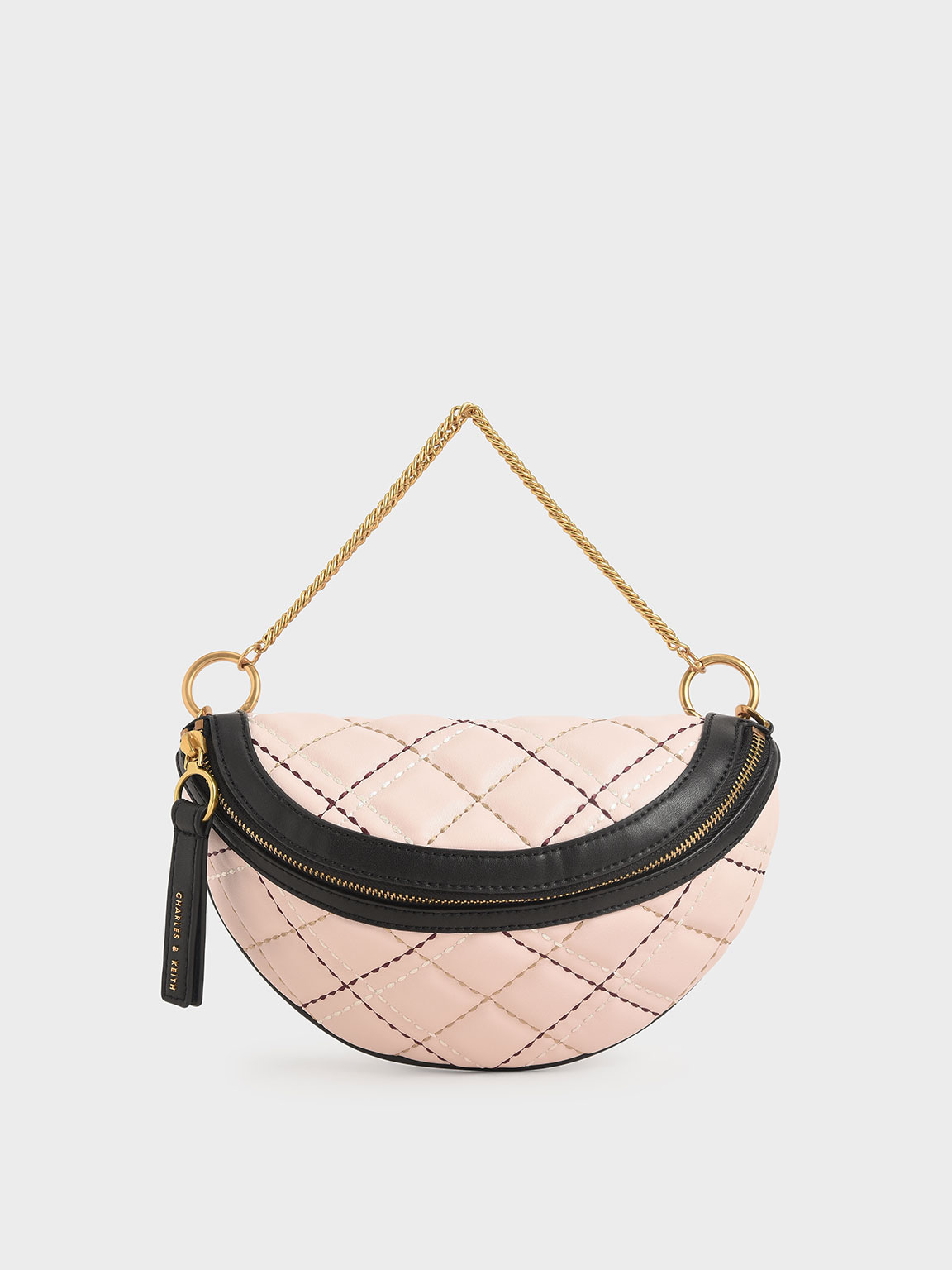 

Half-Moon Crossbody Bag, Light pink