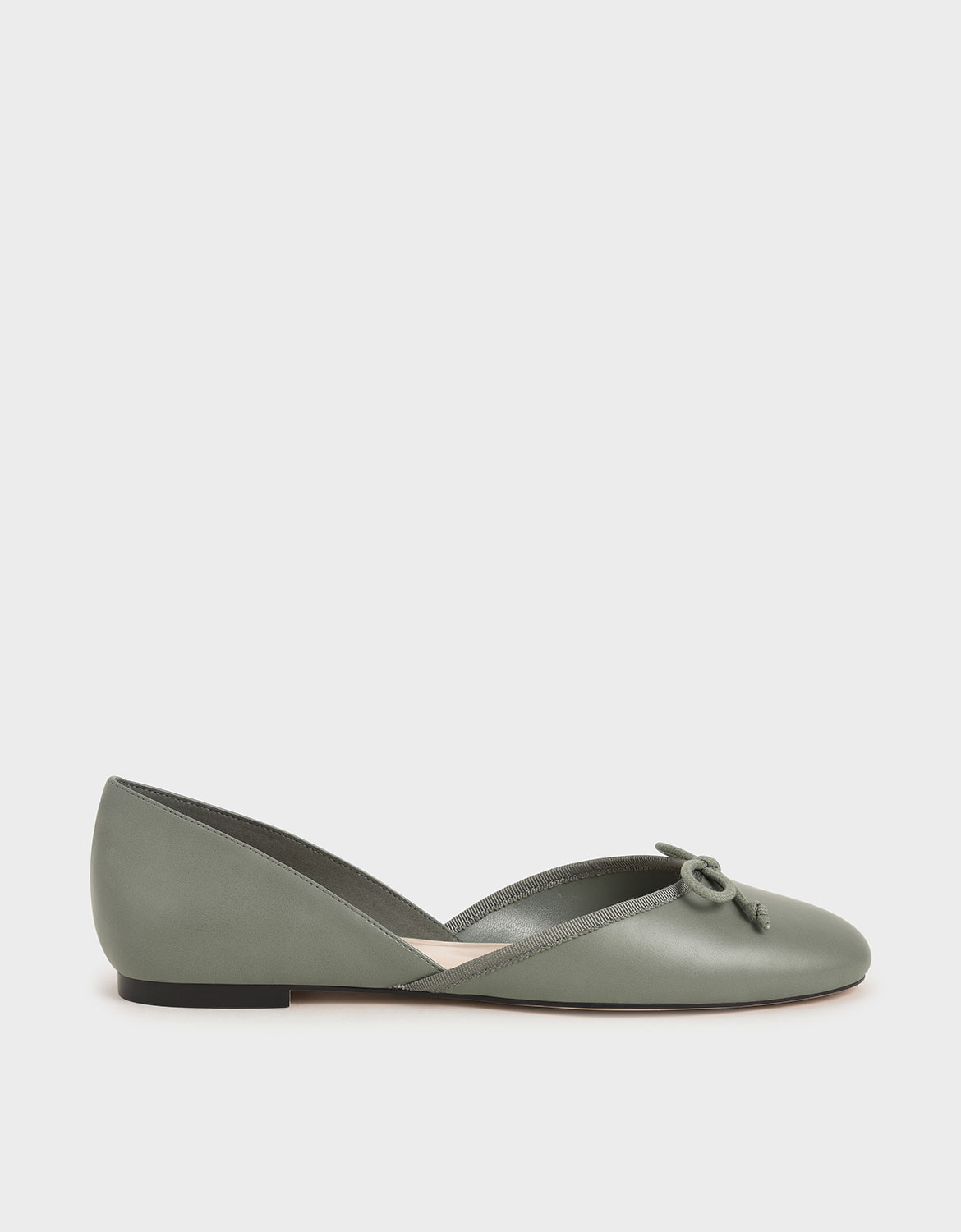 

Bow D'Orsay Flats, Sage green