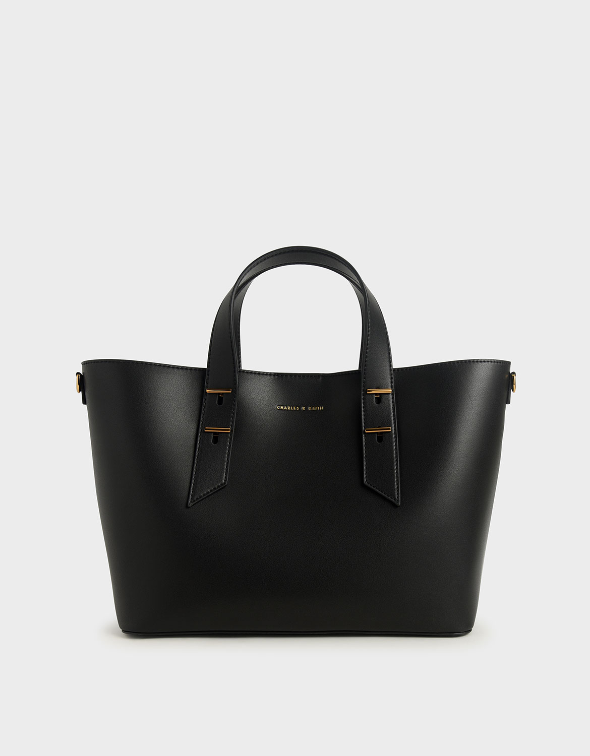 

Double Handle Slouchy Bag, Black