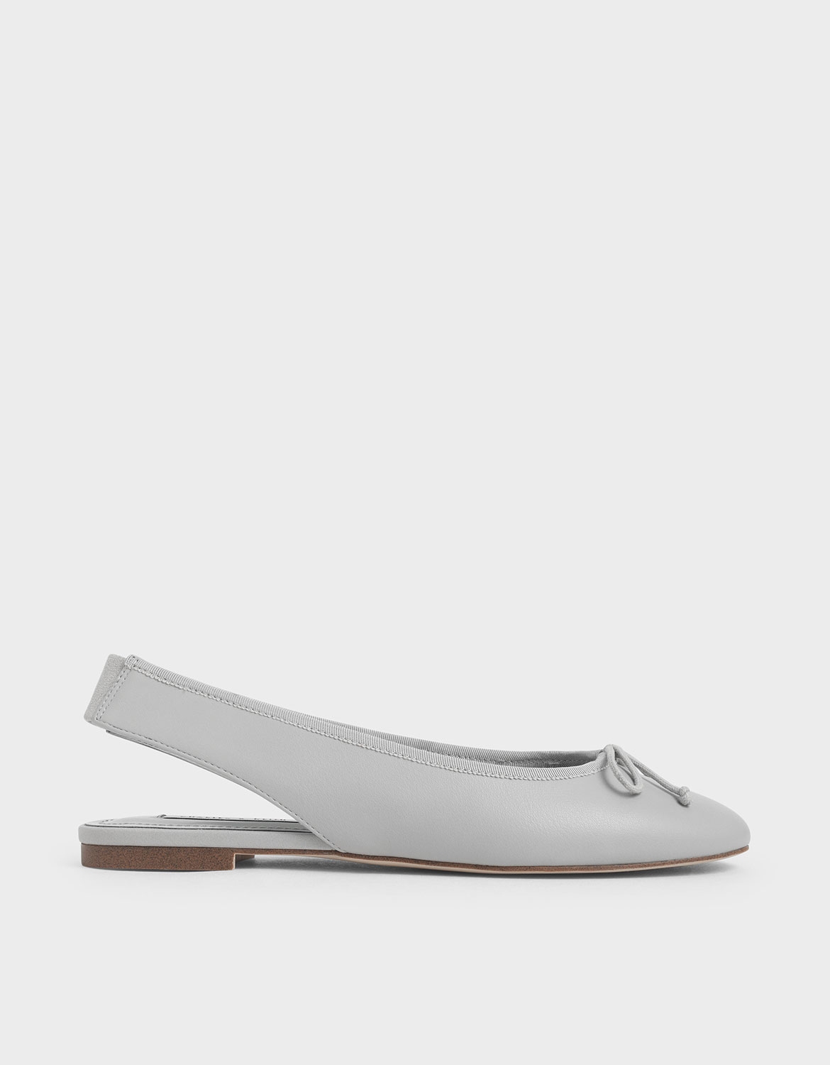 

Bow Slingback Flats, Grey