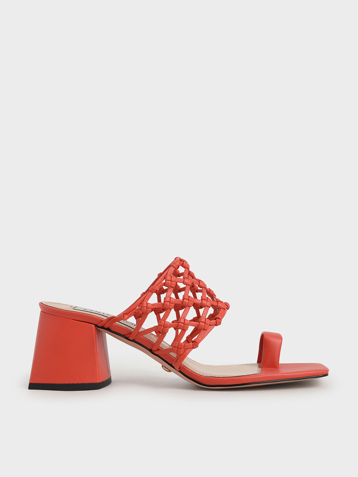 

Woven Toe Ring Sandals, Orange