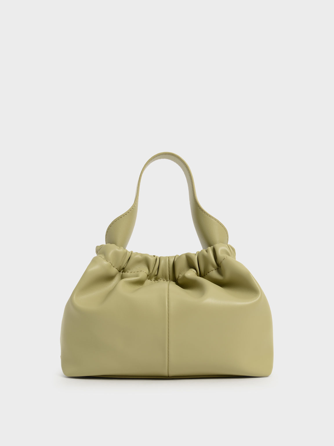 

Pleated Hobo Bag, Taupe