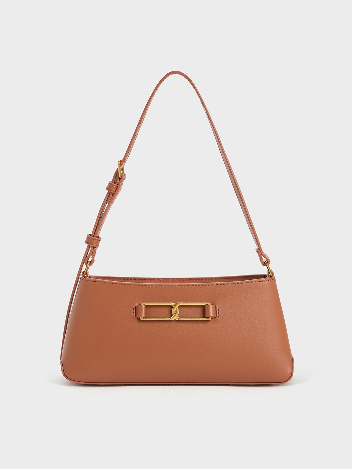 Charles & Keith - Gabine Leather Trapeze Shoulder Bag