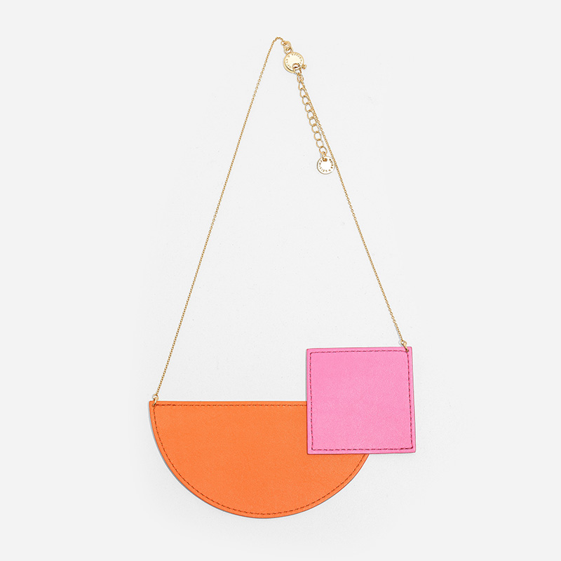 

Geometric Shaped Necklace, Orange