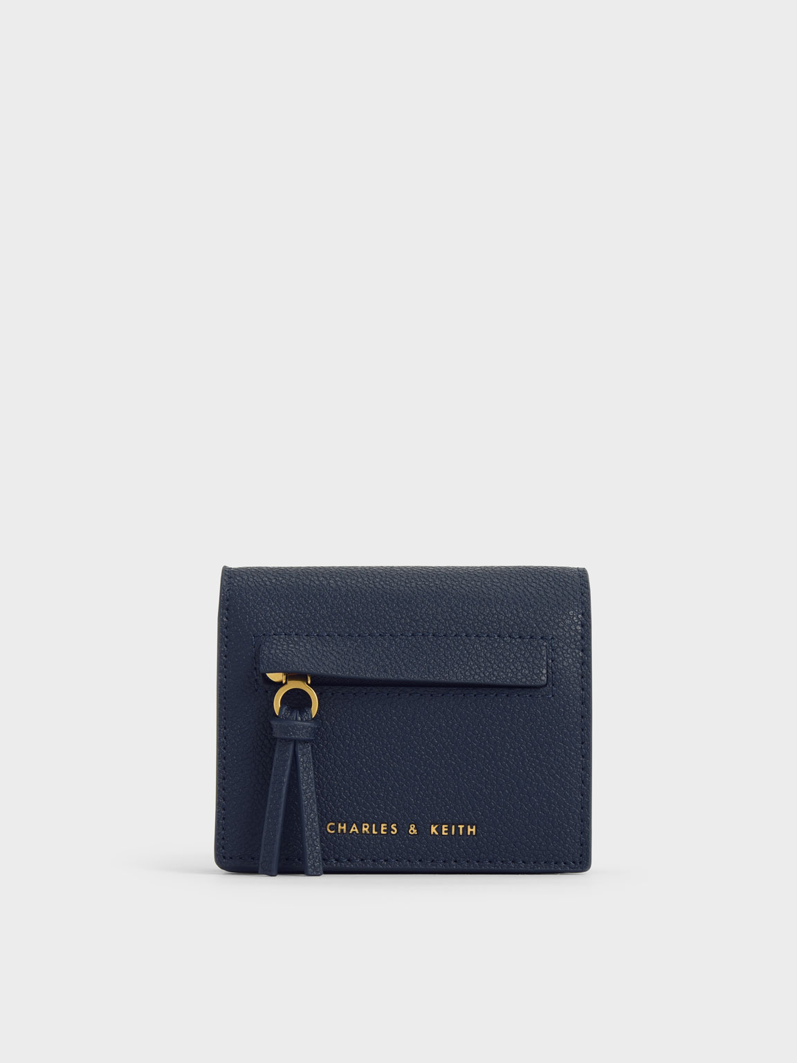 

Snap Button Card Holder, Navy
