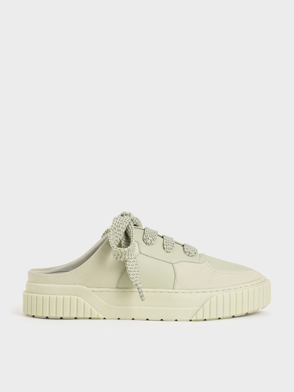 

Microsuede Slip-On Sneakers, Mint green