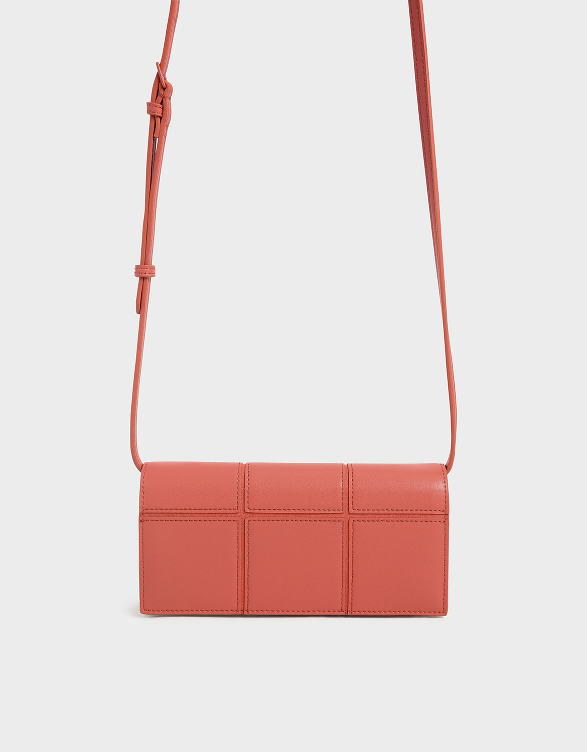 

Panelled Long Wallet, Coral
