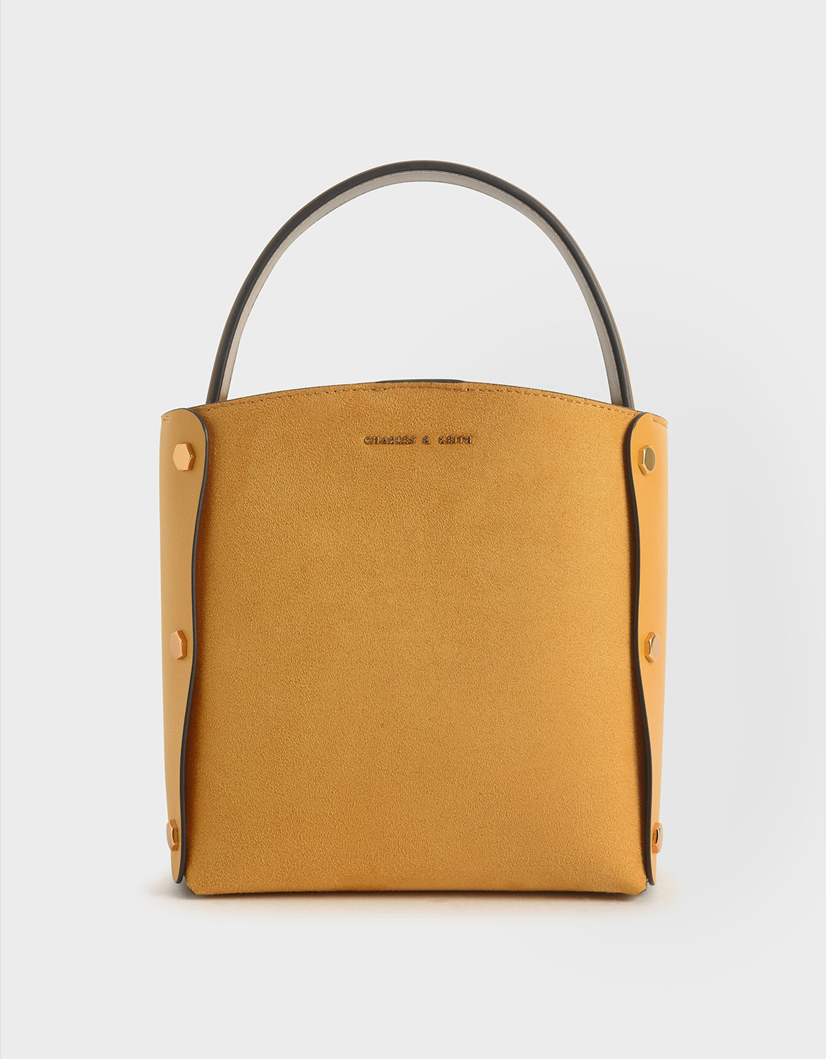 

Textured Bucket Bag, Yellow