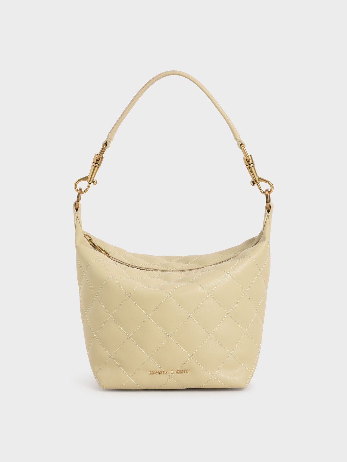 

Quilted Hobo Bag, Sand
