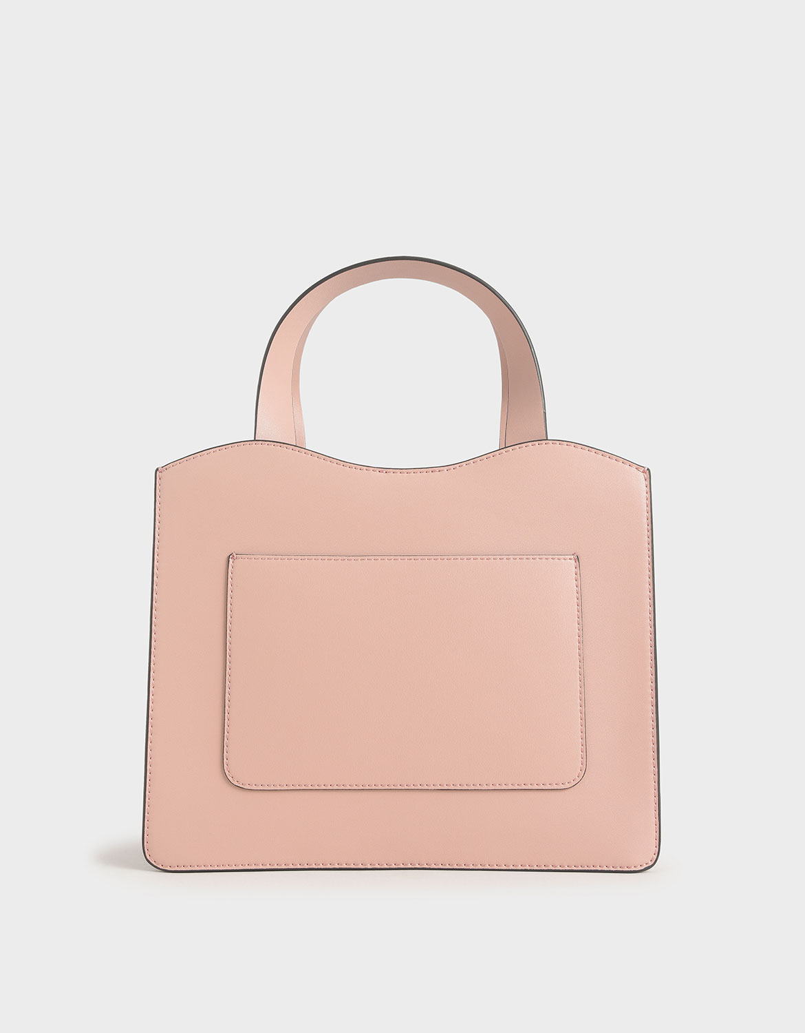 

Front Pocket Double Top Handle Bag, Pink