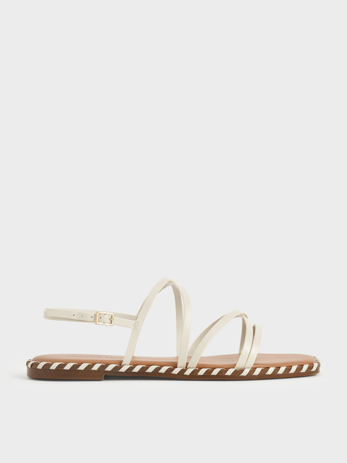 

Whipstitch Trim Strappy Sandals