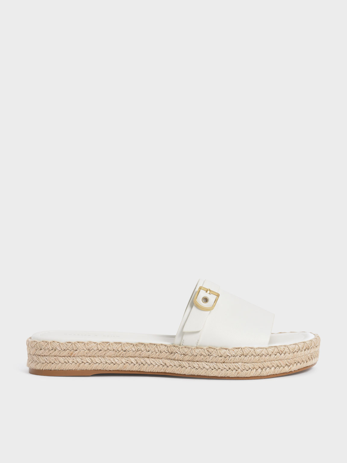 

Buckle Strap Espadrille Sandals, White