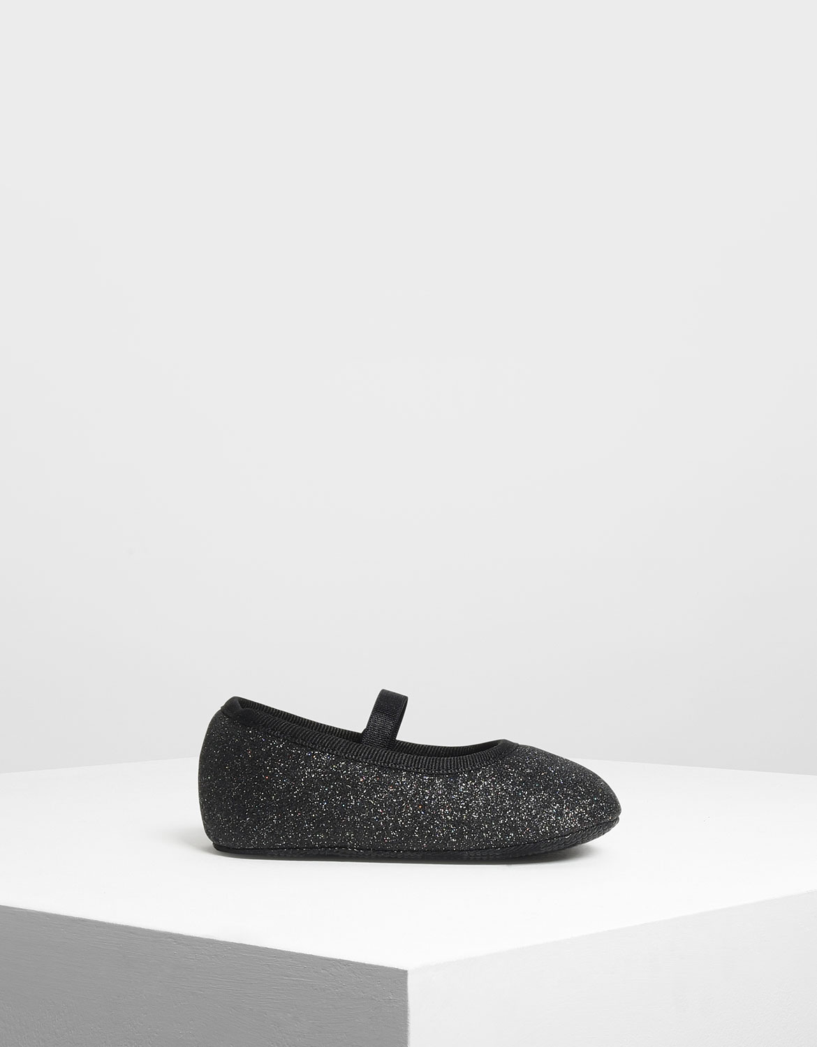 

Kids Glittery Mary Janes, Black
