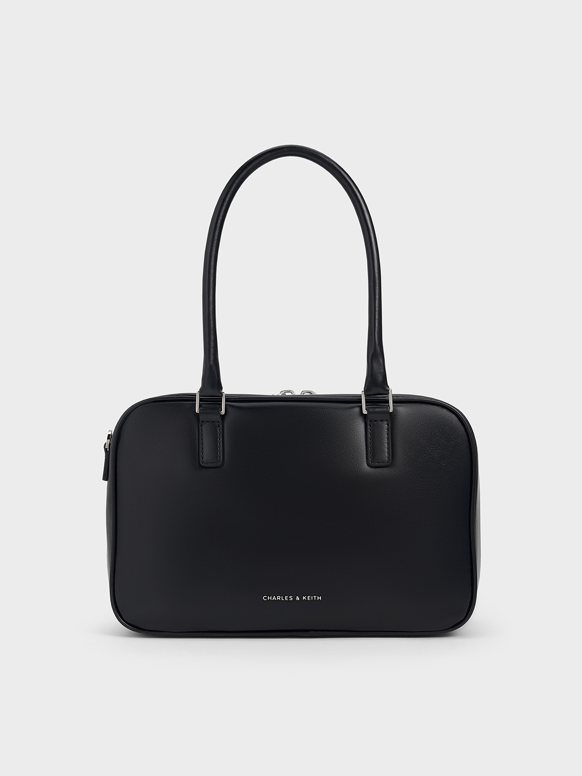 Charles & Keith - Sianna Bowling Bag In Noir