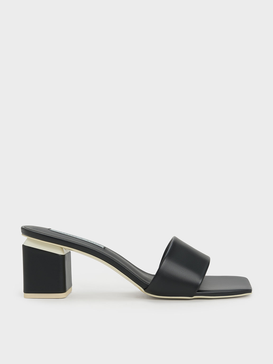 Square Block Heel Mules