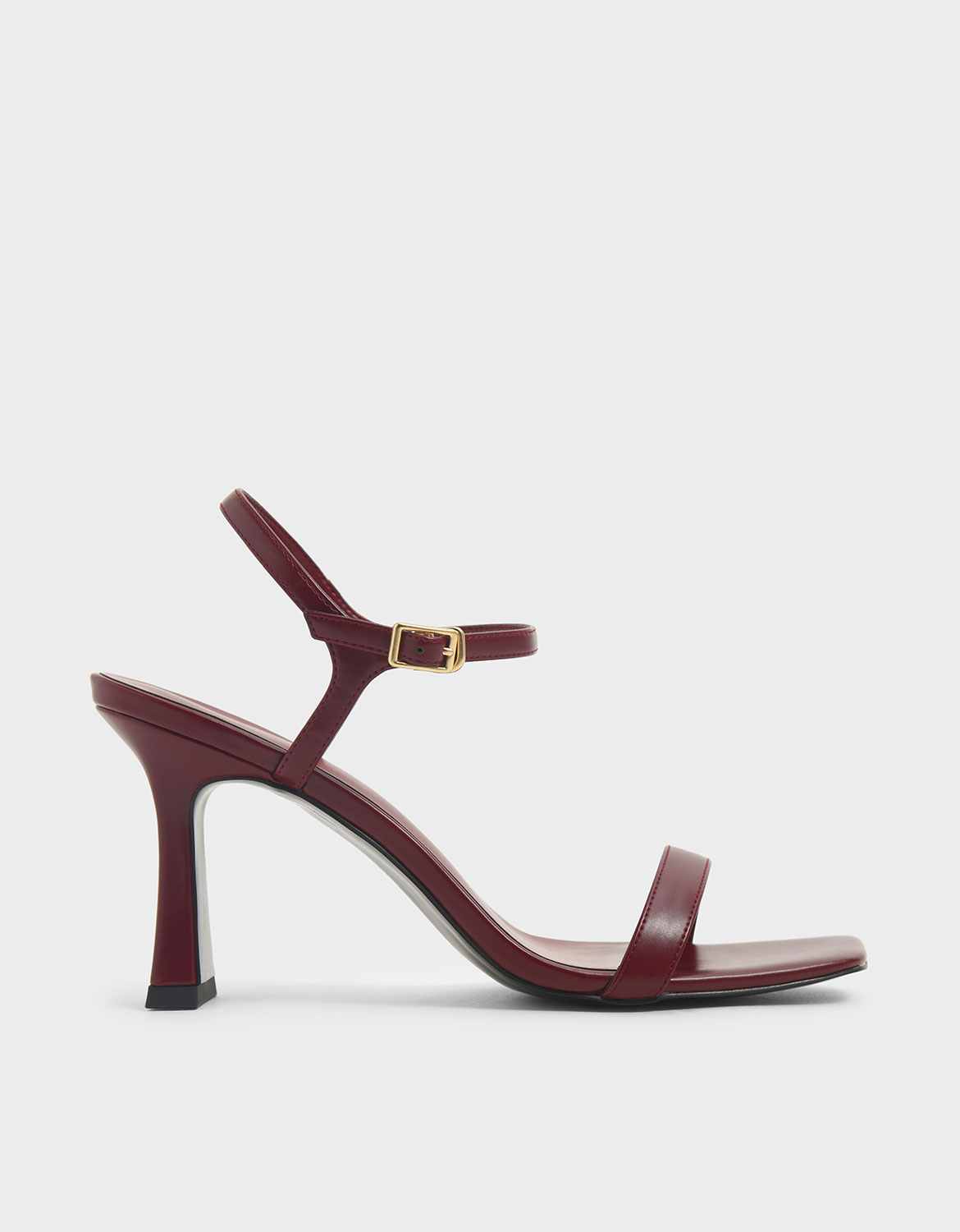 

Sculptural Heel Sandals, Burgundy