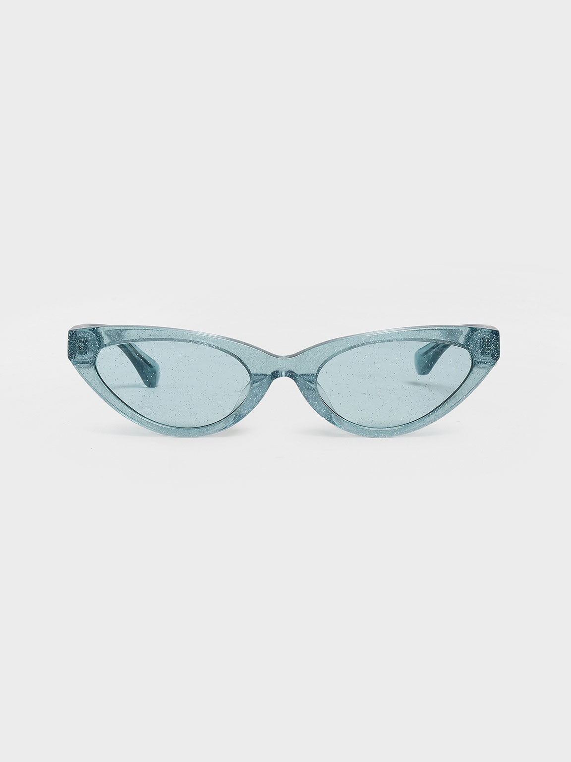

Acetate Oval Frame Sunglasses, Teal
