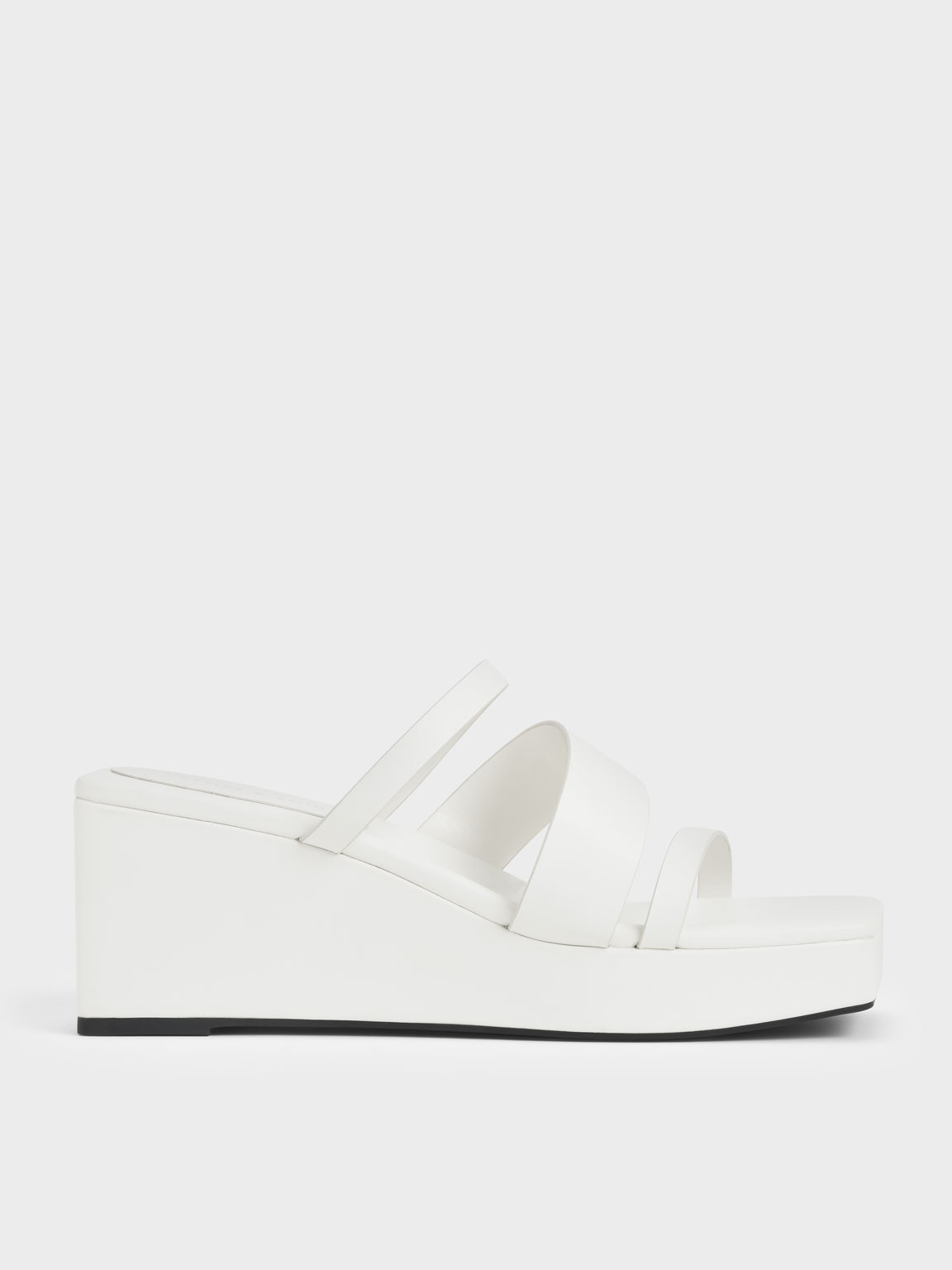 

Asymmetric Platform Wedges, White