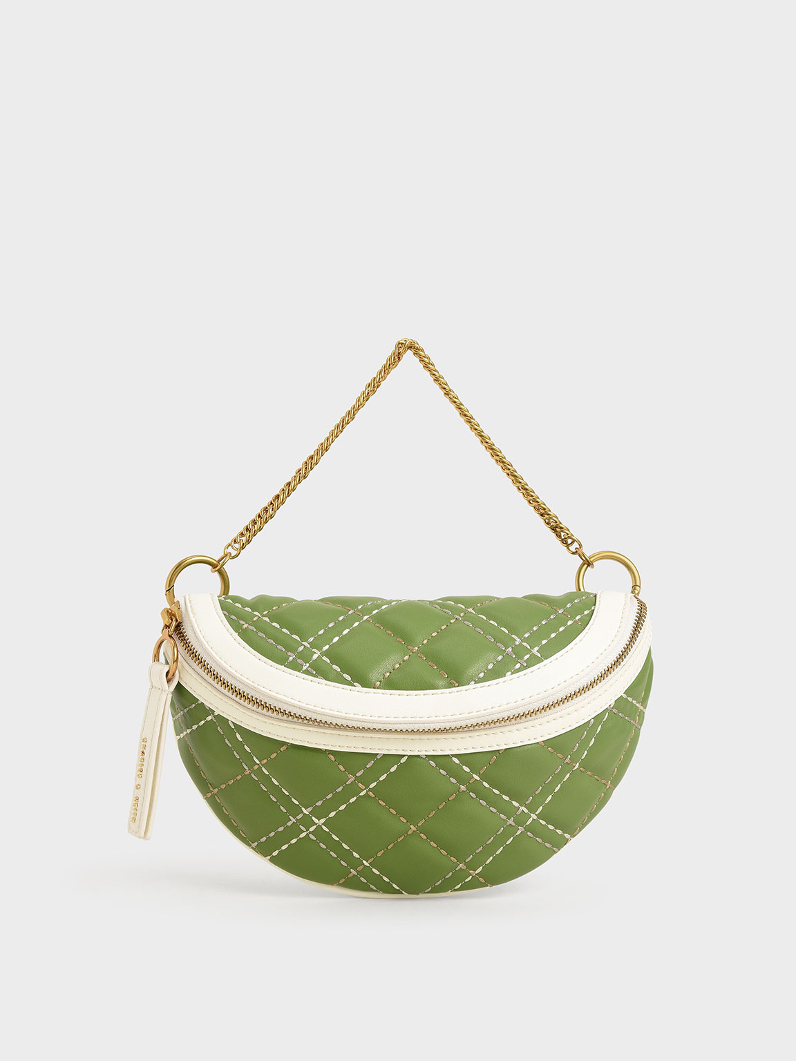 

Half-Moon Crossbody Bag, Green