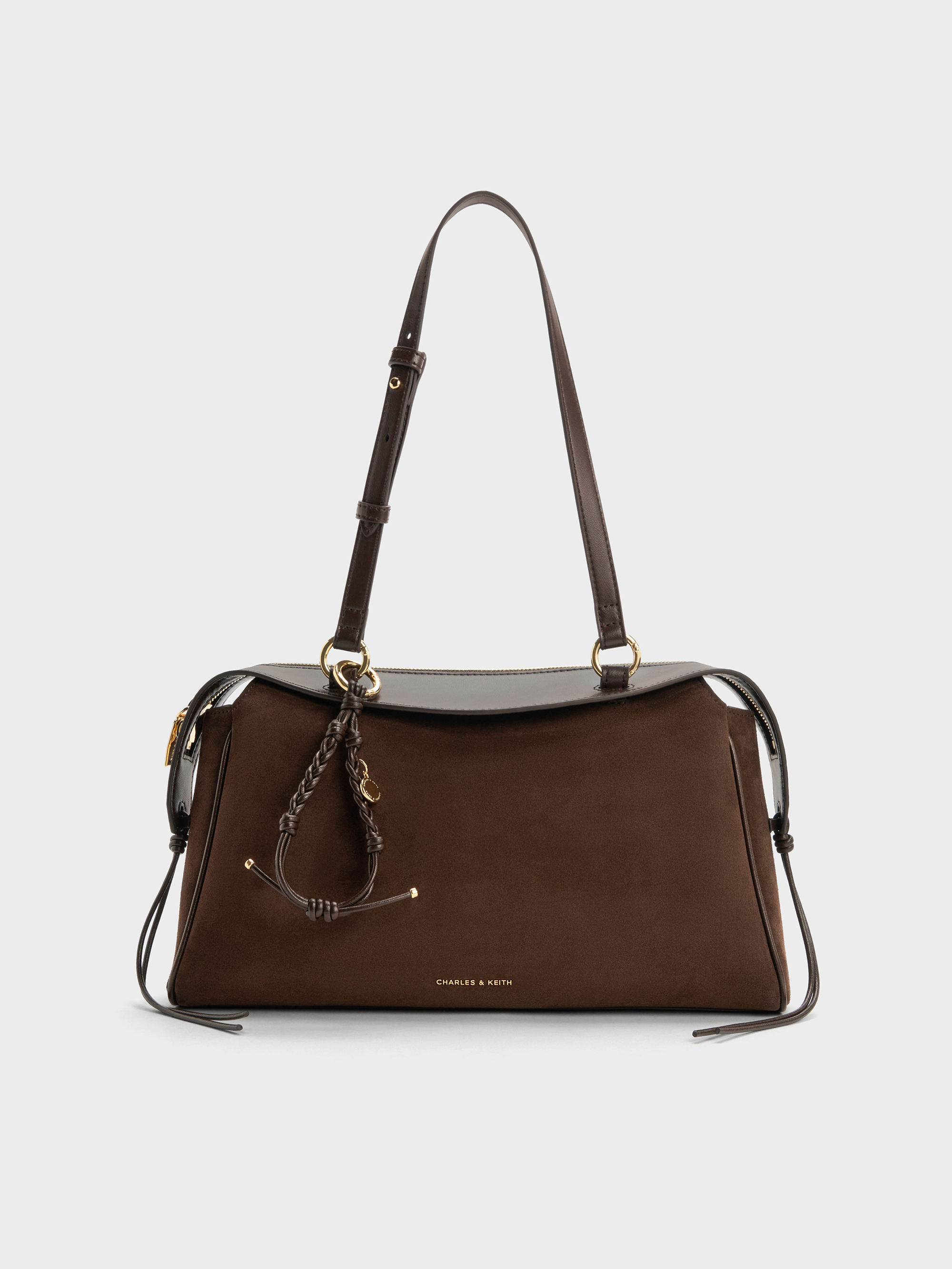 Charles & Keith - Haylen Braided-Charm Tote Bag