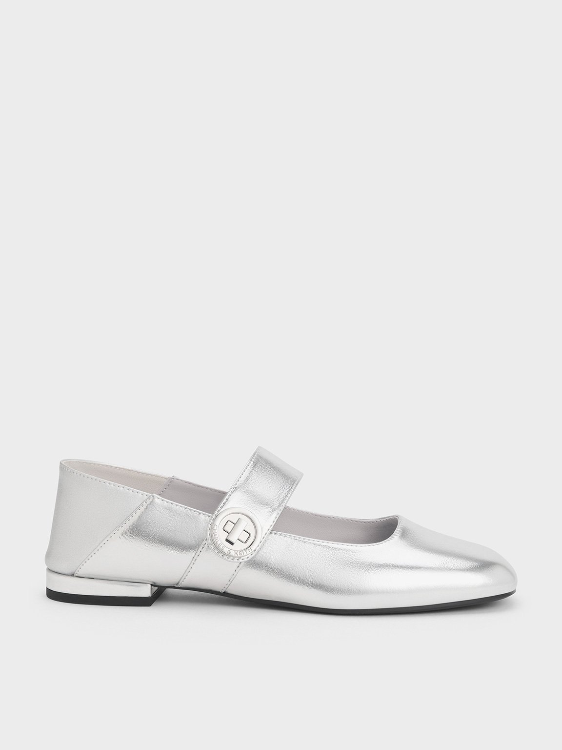Charles & Keith - Yara Metallic Mary Jane Flats
