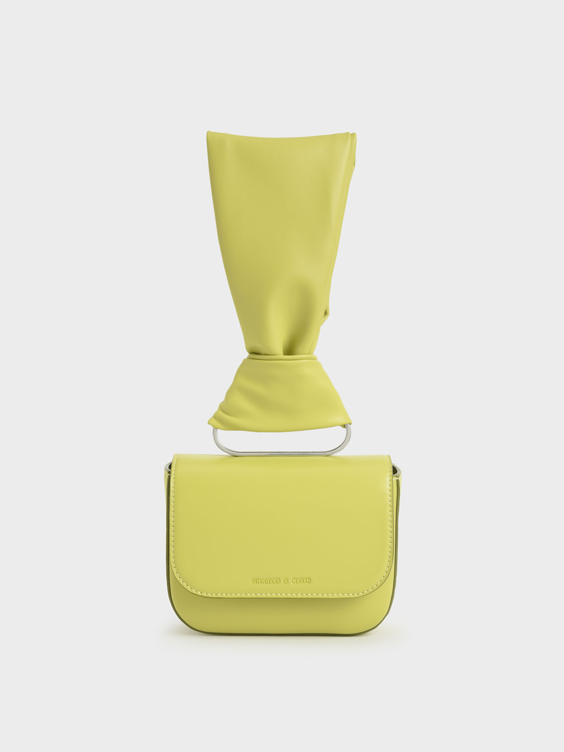 

Knotted Wristlet Bag, Lime