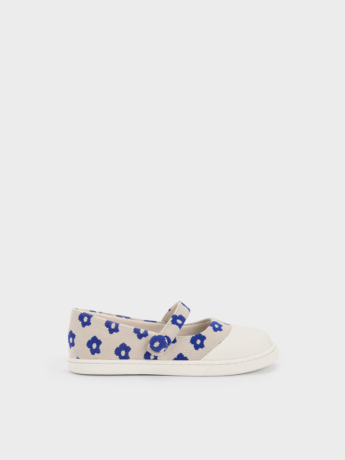 Girls’ Toe-Cap Floral Print Mary Janes