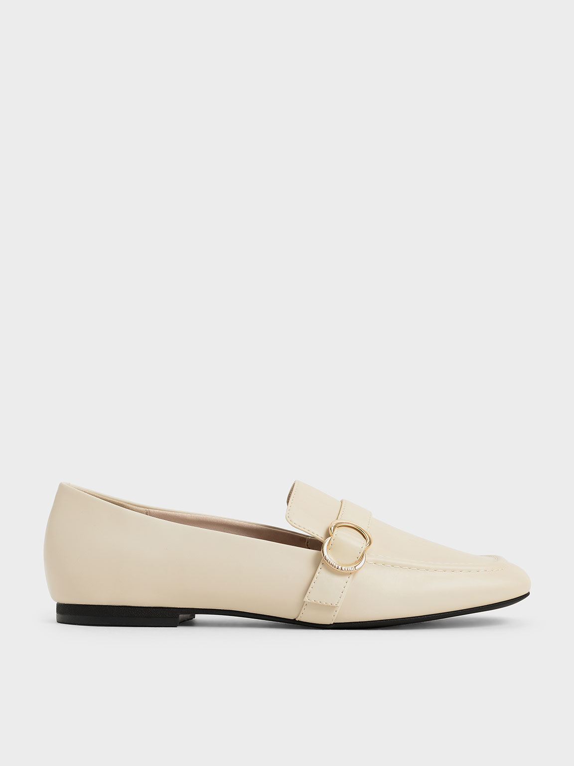

Metallic Accent Penny Loafers