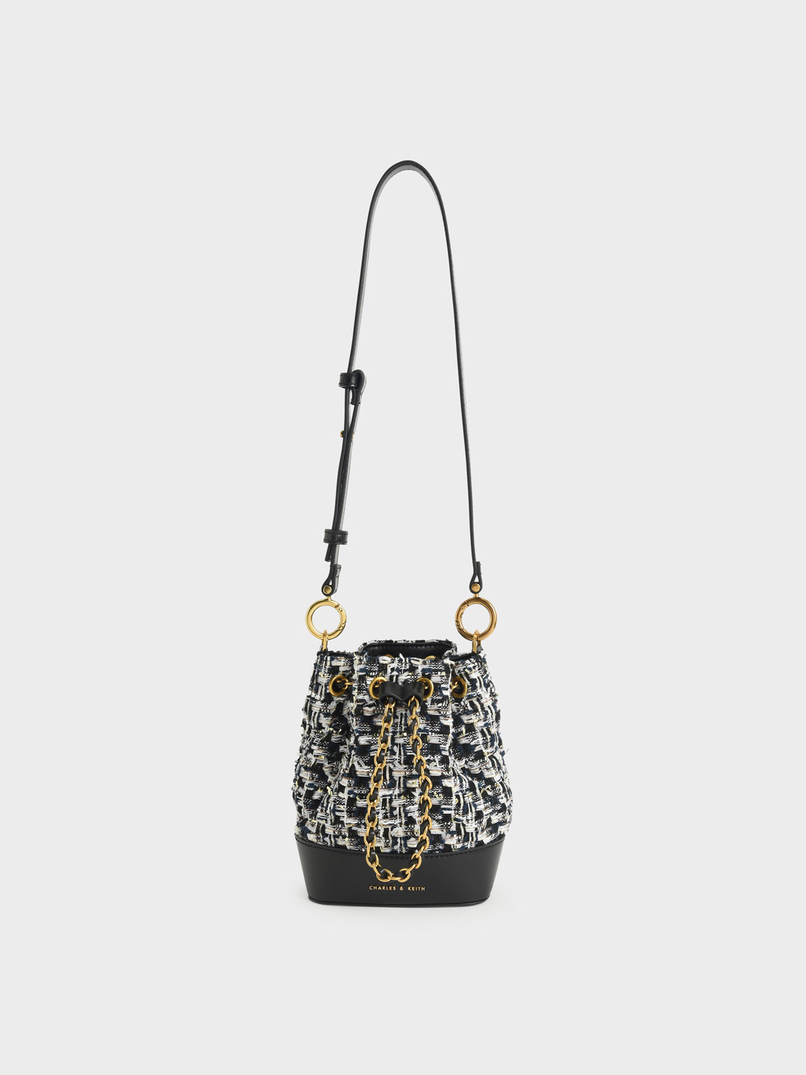 Dancer Chunky Chain Tweed Bucket Bag