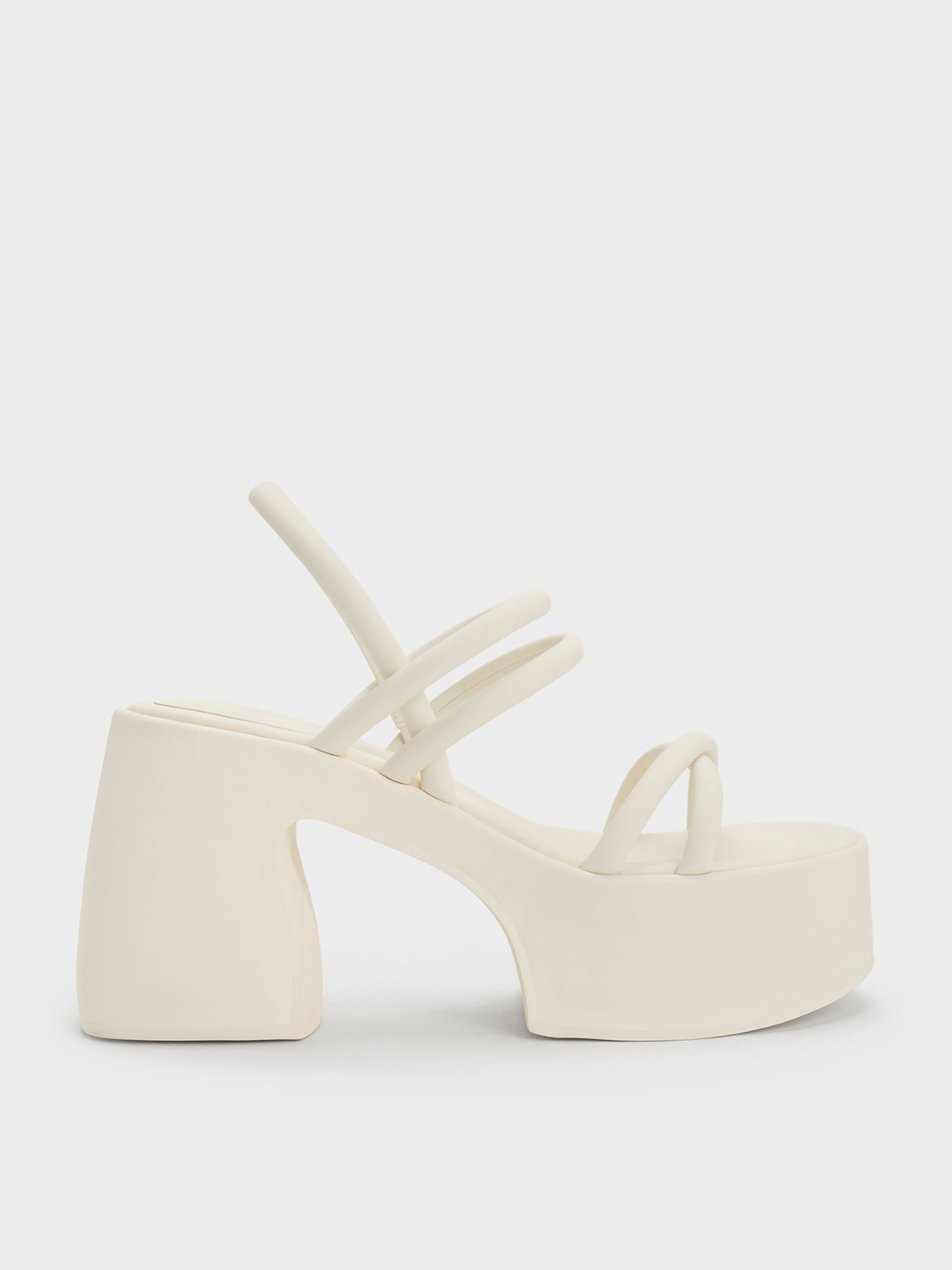 Charles Keith Nerissa Tubular Platform Sandals​ In Chalk ModeSens
