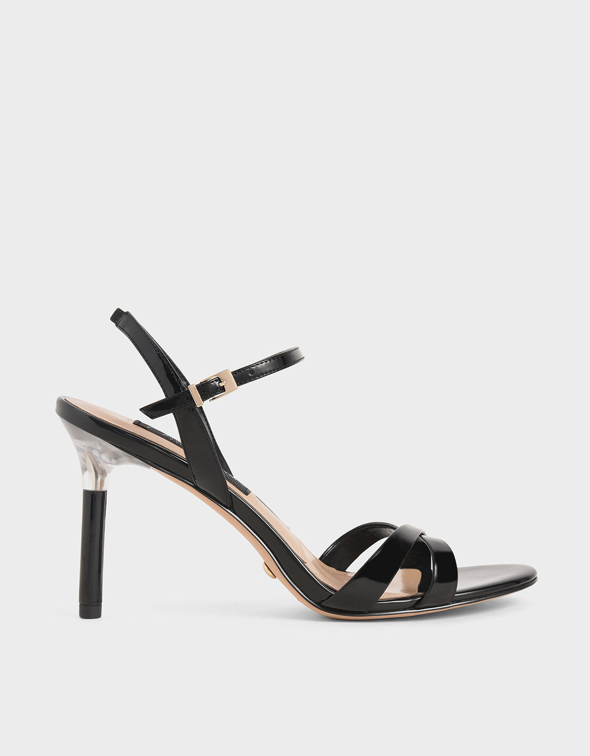 

Patent Leather Criss-Cross Heels, Black