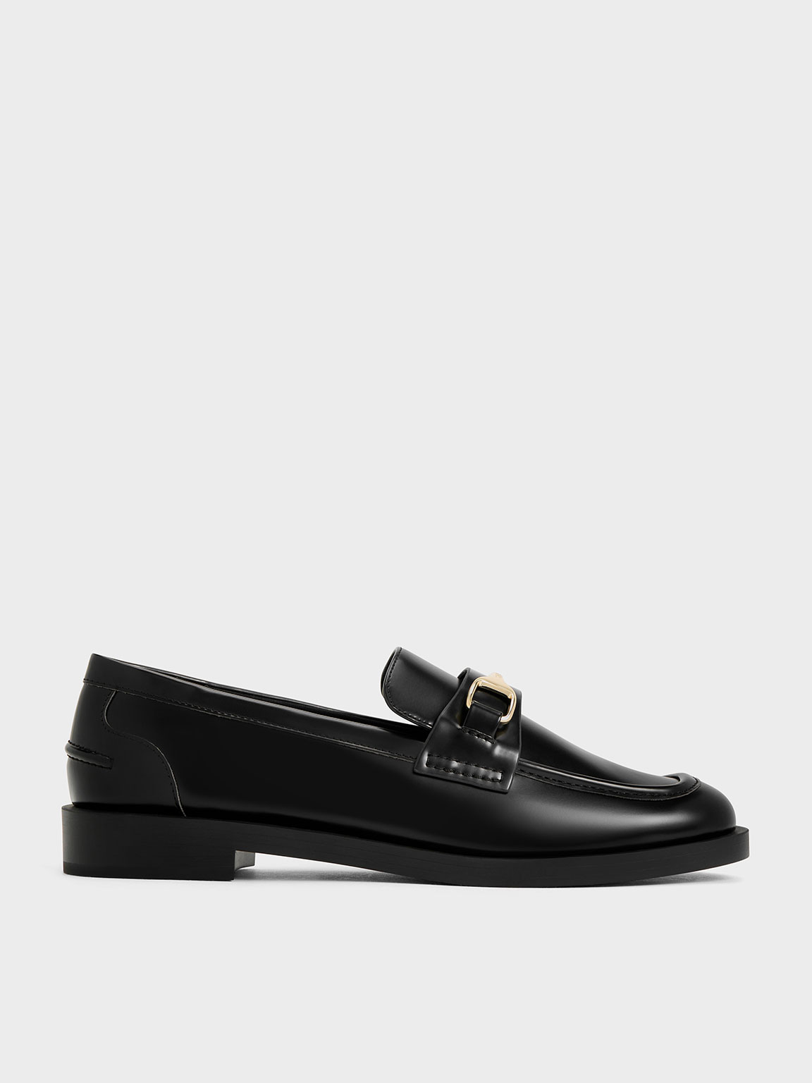 Metallic-Accent Loafers