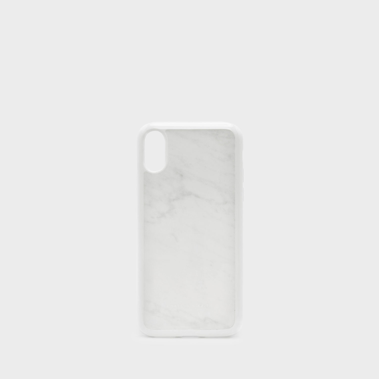 

iPhone X Marble Case, White