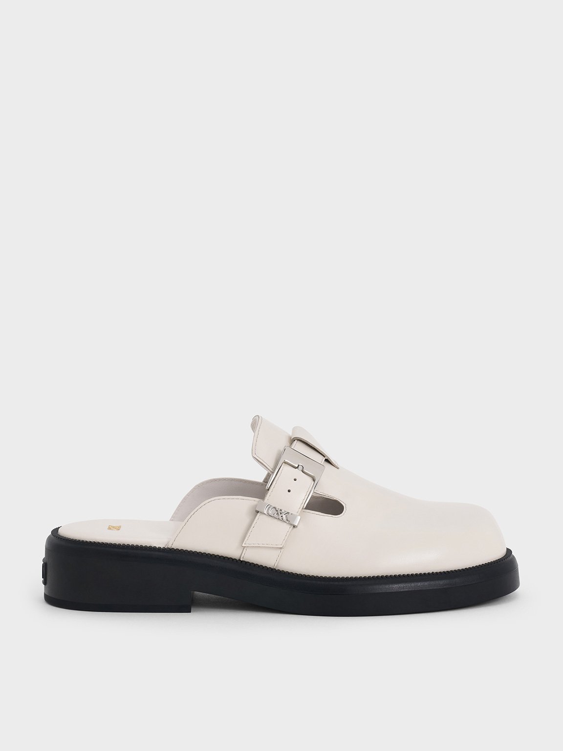 Charles & Keith - Leather Buckled Mules
