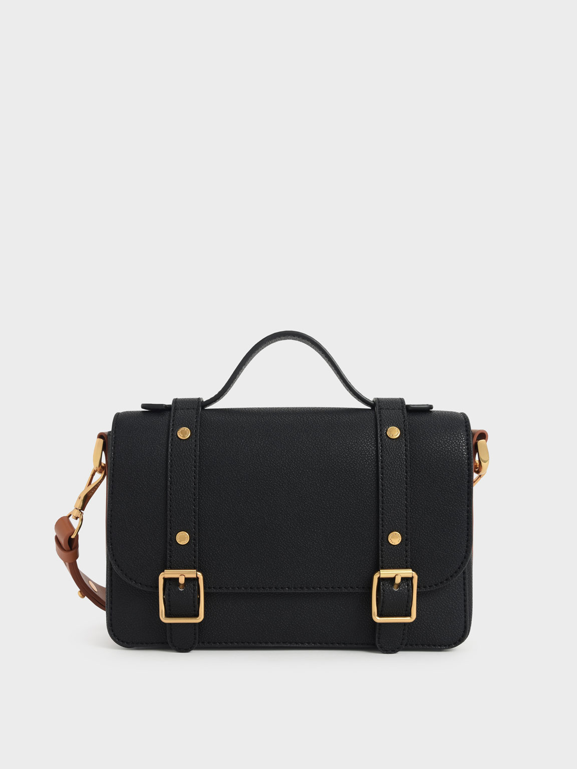 

Satchel Messenger Bag, Black