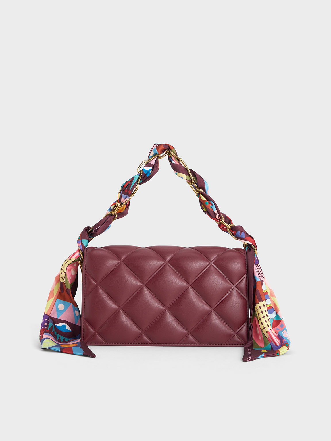 Alcott Scarf Handle Quilted Clutch