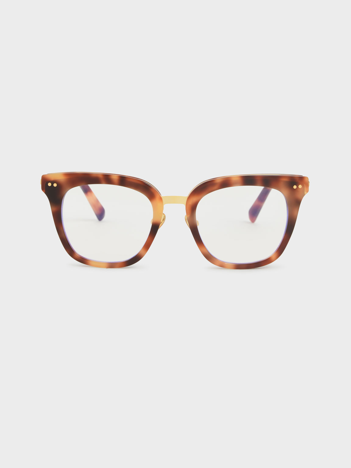 

Acetate Tortoiseshell Square Sunglasses, T. shell