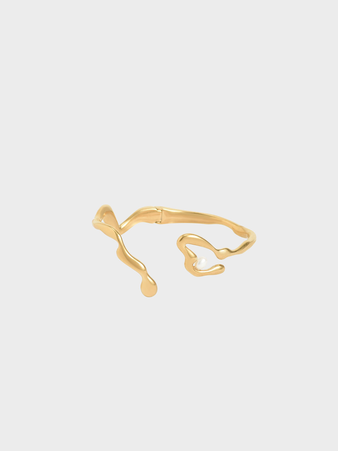 

Sculpted Cuff Bracelet, Brush gold