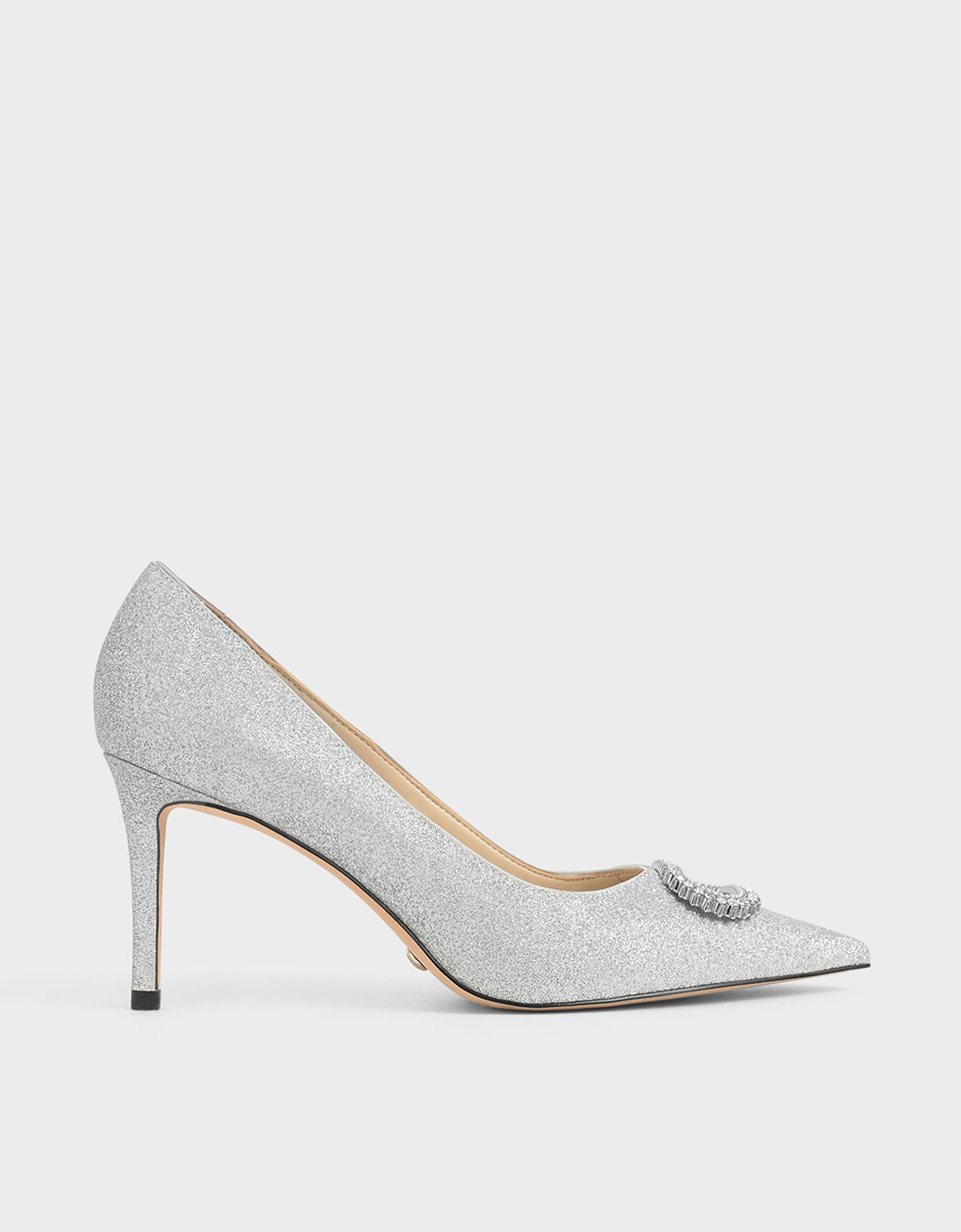 

Wedding Collection: Glitter Embellished Pumps, Silver