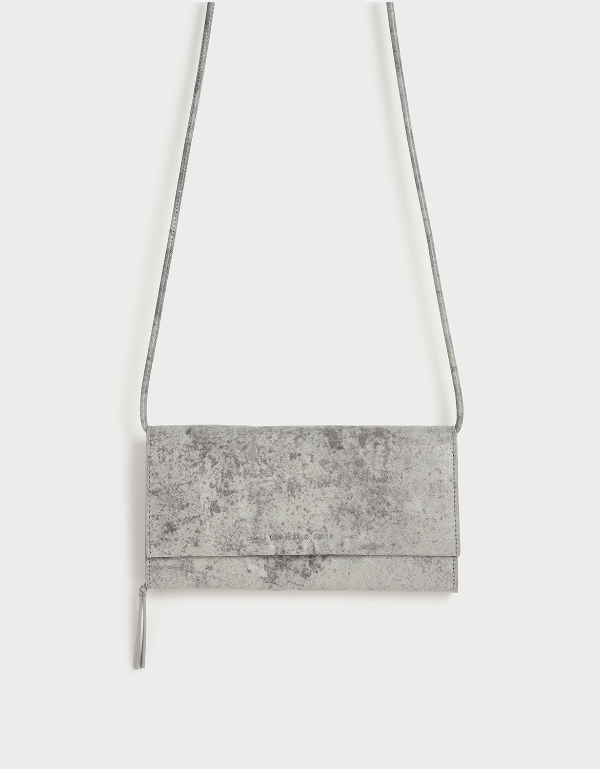 

Front Flap Long Wallet, Grey
