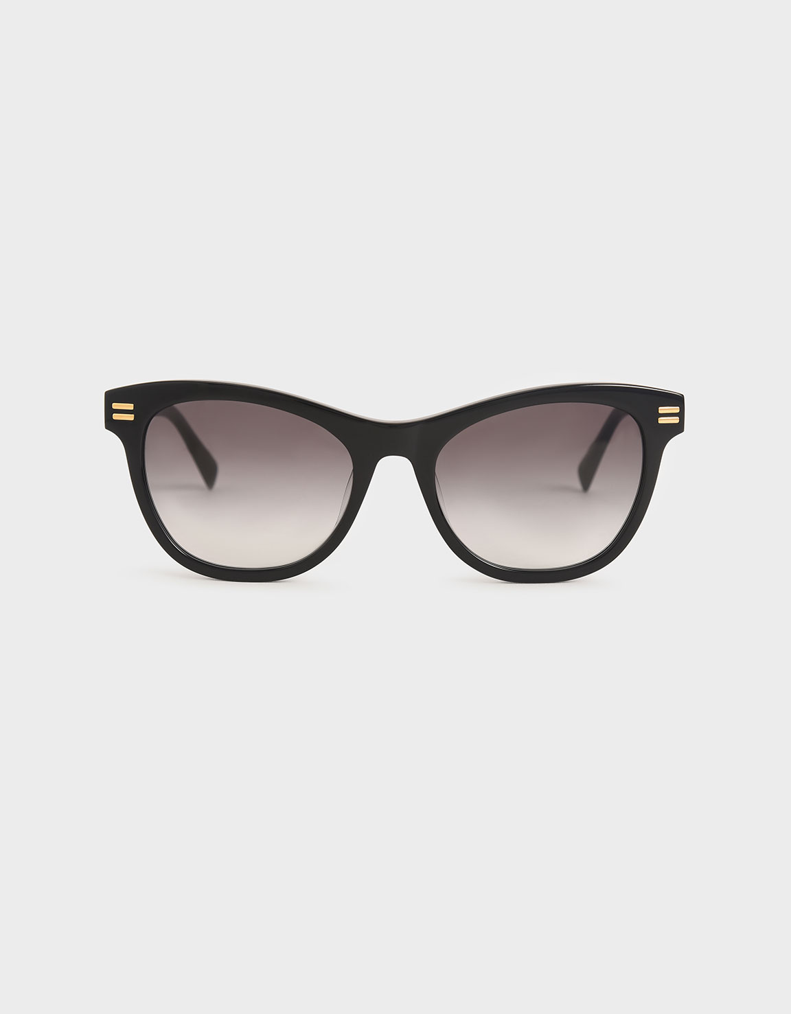 

Acetate Rectangular Sunglasses, Black