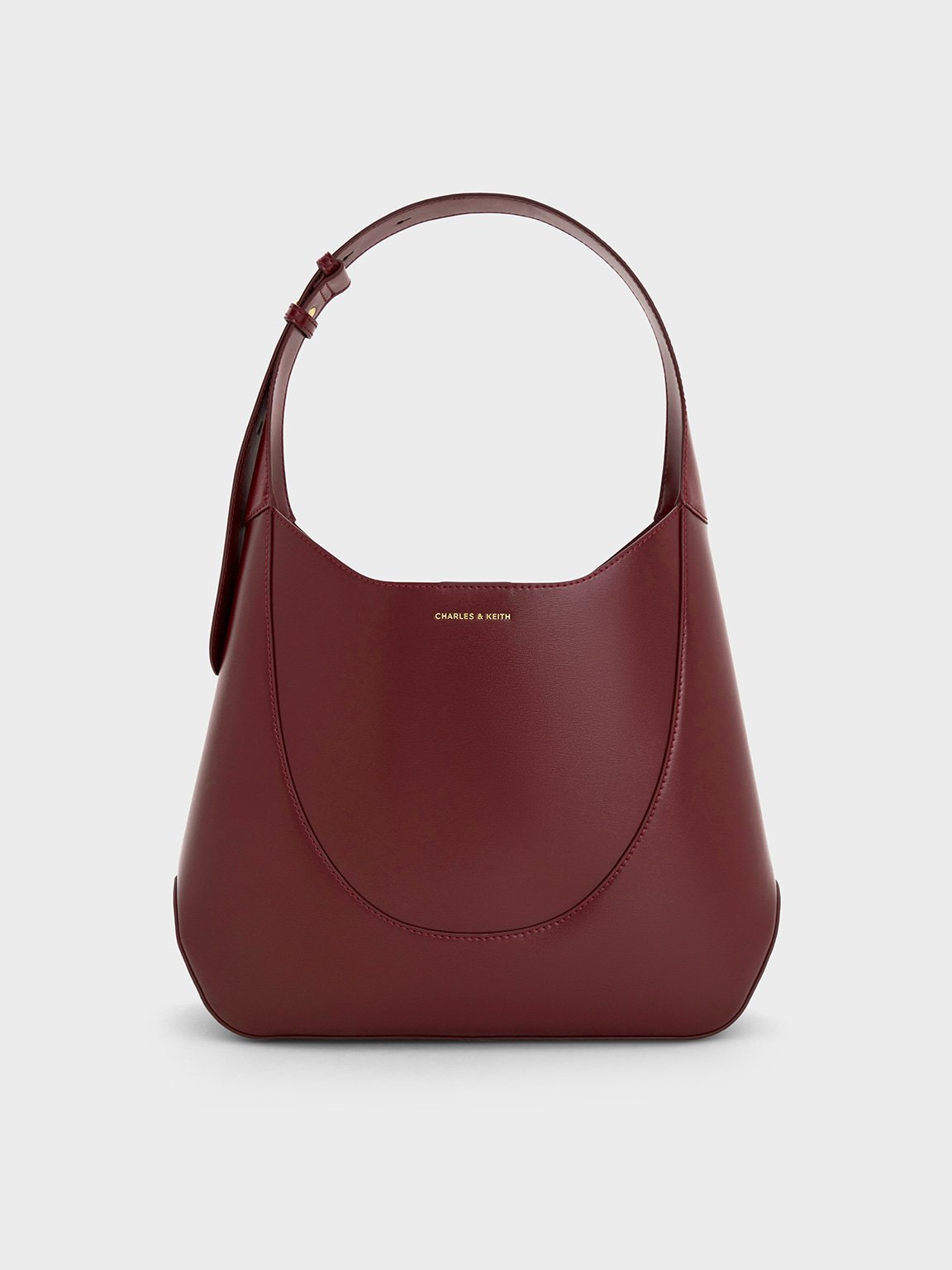 Charles & Keith - Sigrid Hobo Bag In Mulberry Plum