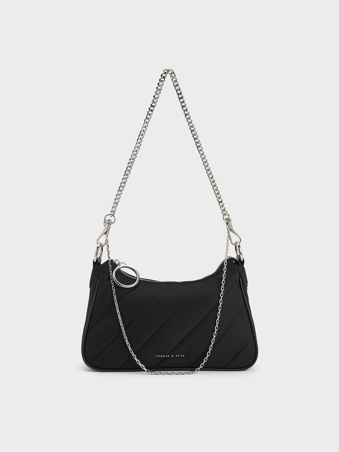 Philomena Nylon Puffy Chain-Strap Crossbody Bag